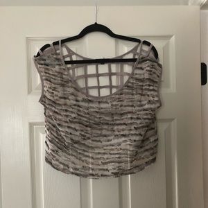 Women’s sheer caged crop top